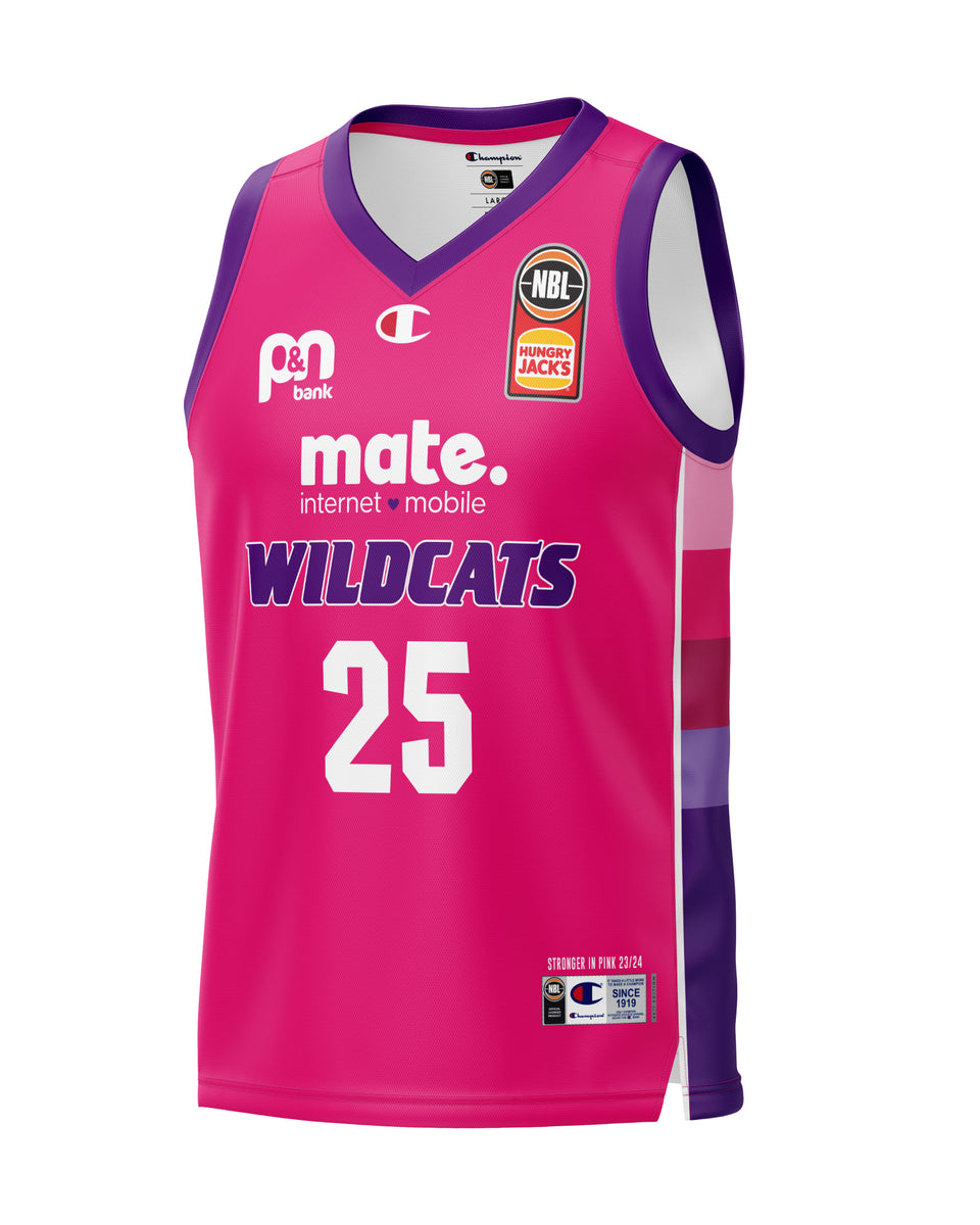 Perth Wildcats 23/24 Pink Jersey Keanu Pinder Official NBL Store