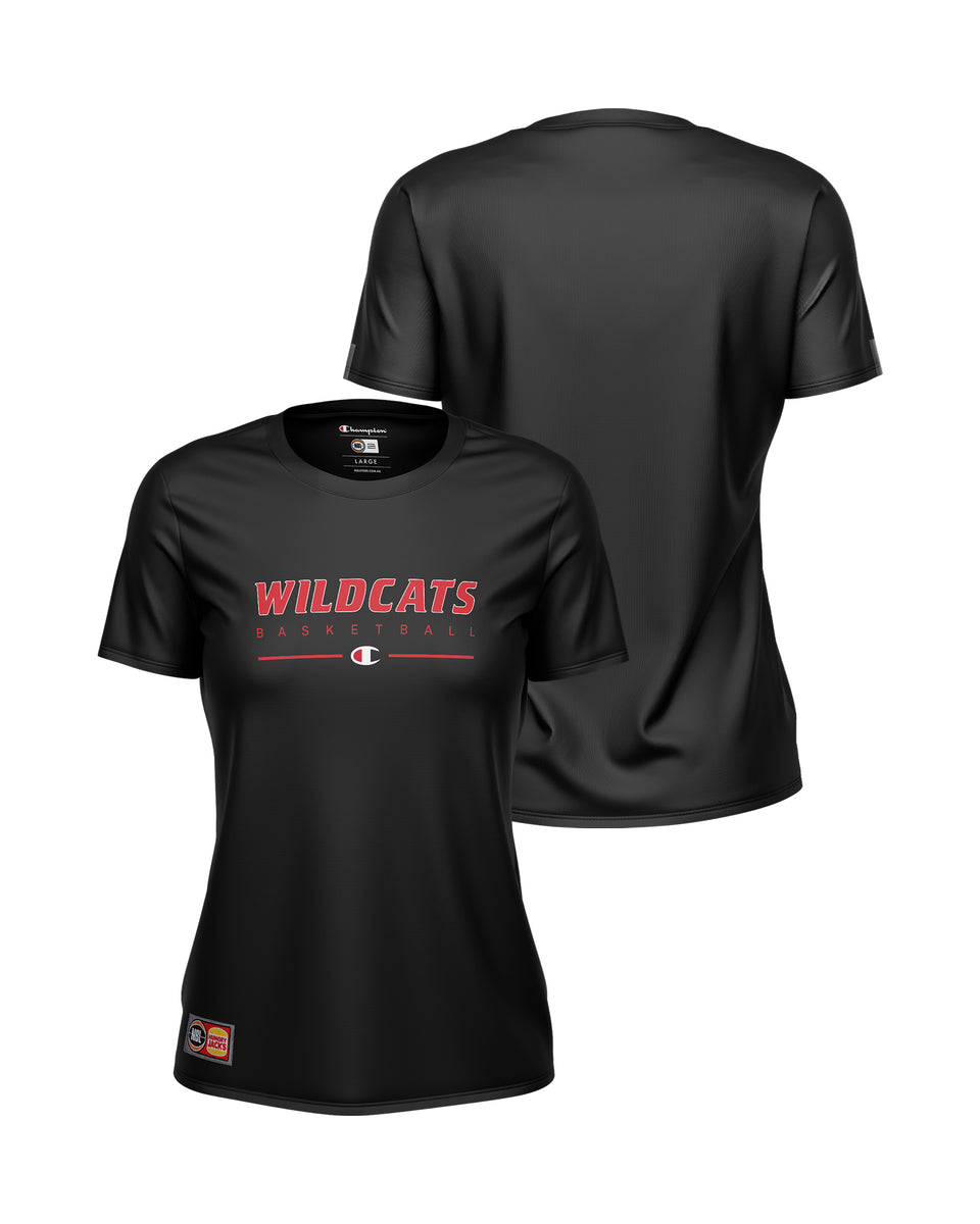 Perth Wildcats 23 24 Womens Basketball Lifestyle T-shirt - Black 