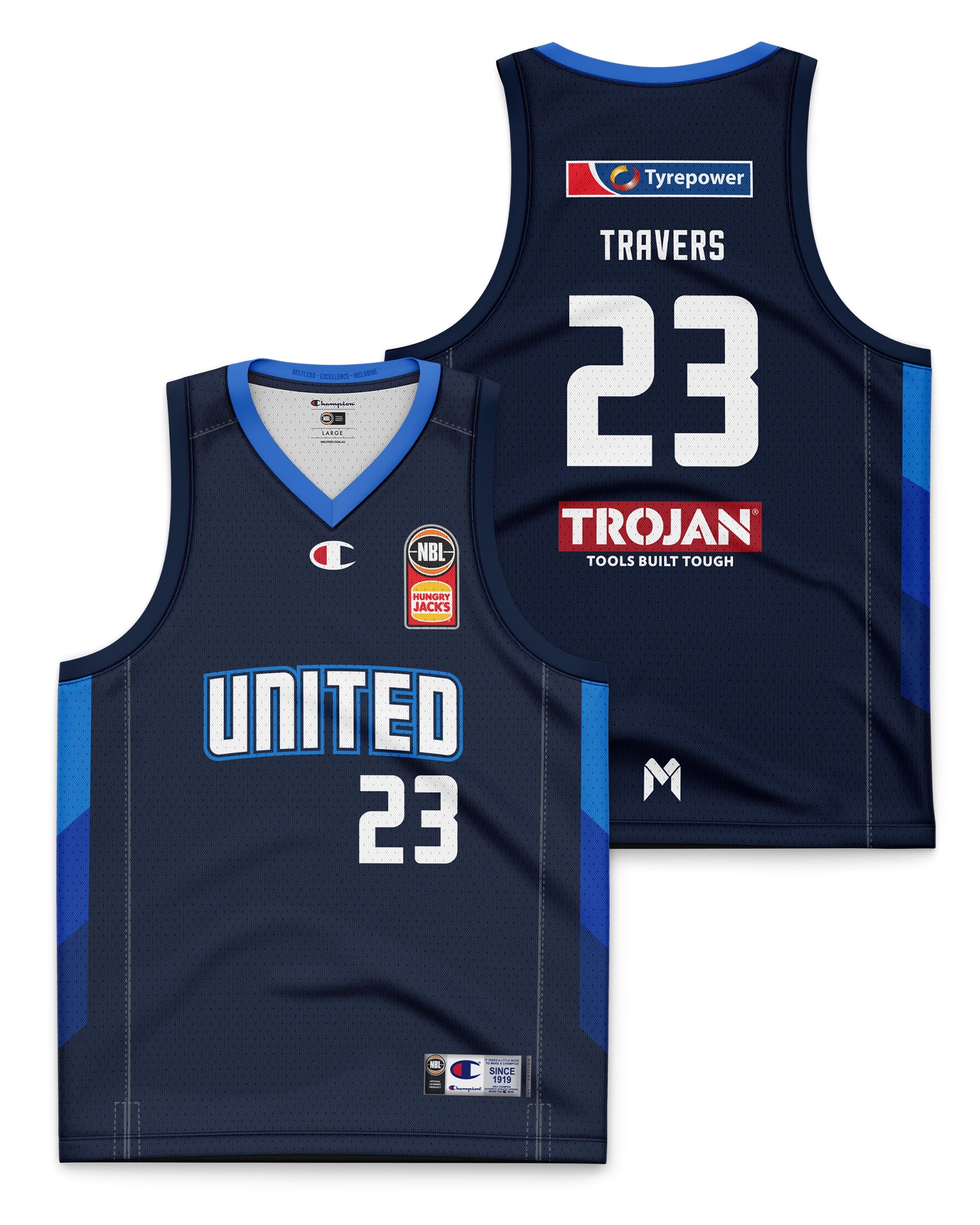 Melbourne United 23 24 Youth Home Jersey Luke Travers Official NBL Store