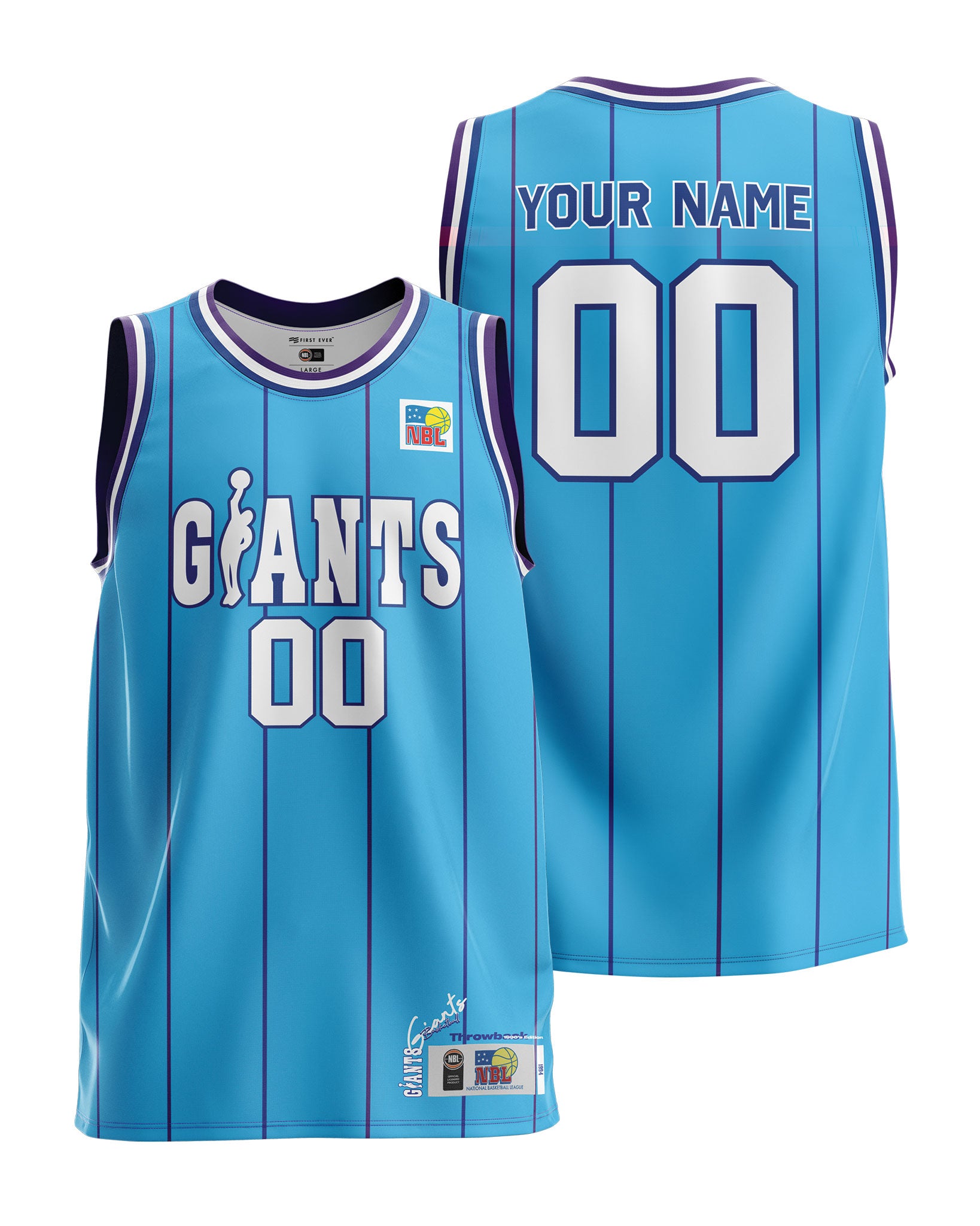 North Melbourne Giants Throwback Jersey Personalised Official NBL Store